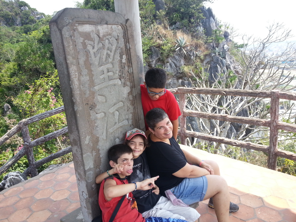 Resting near one of the view points in the marble mountain