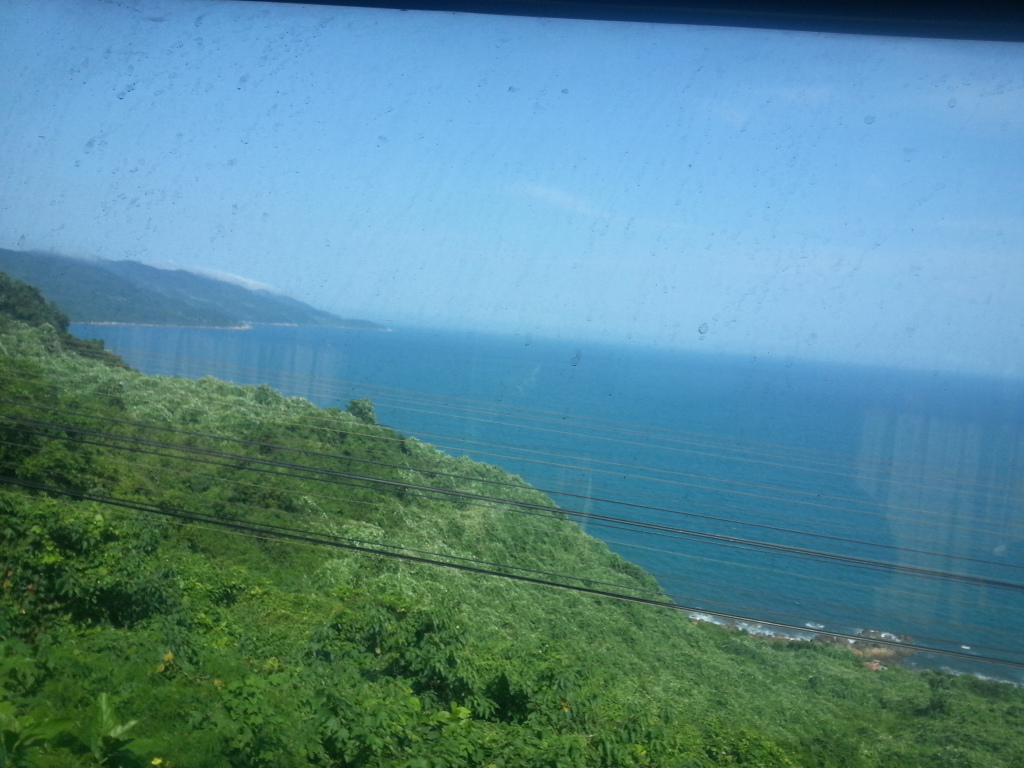 The view from the window of the train from Da Nang to Hue