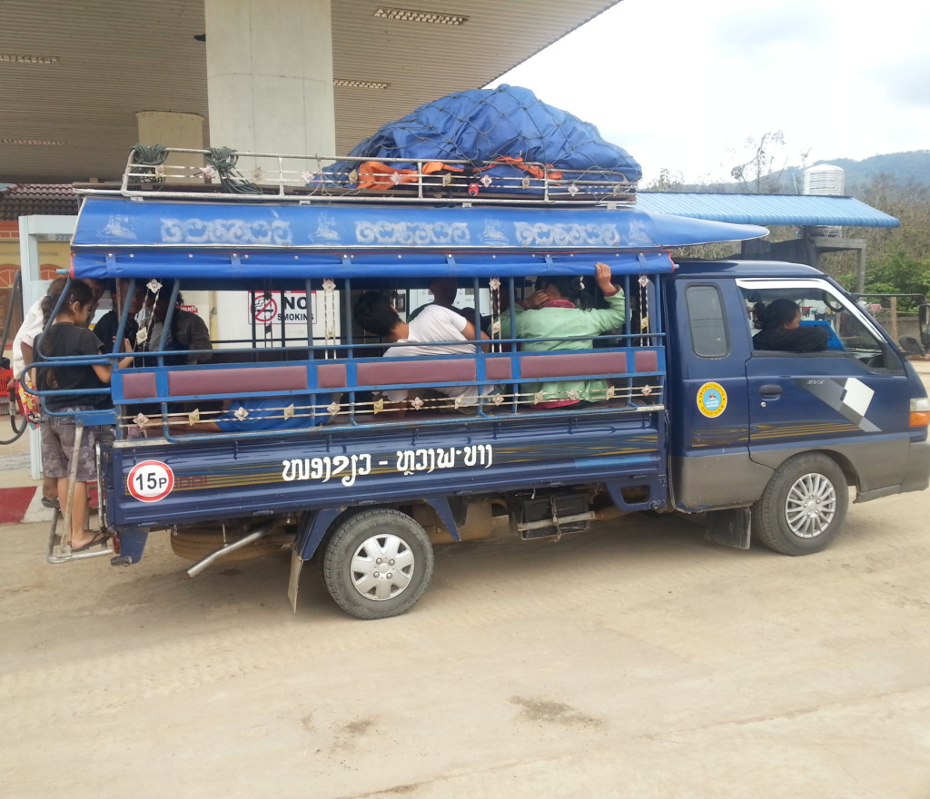 The "bus" that took us from Nong Khai to Luang Prabang