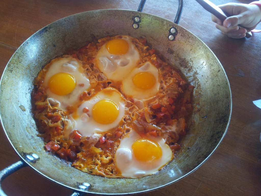 Shakshuka with Vietnamese ingredients