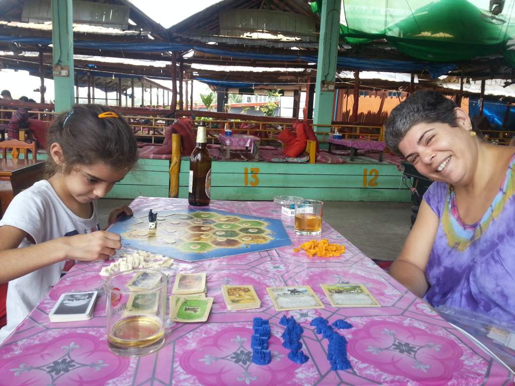 Playing Settlers of Catan in Vang Vieng, Laos. That was the best entertainment we had there.