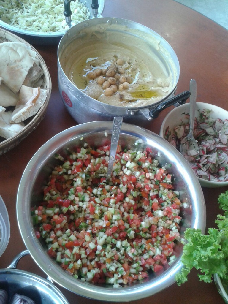 and homemade hummus